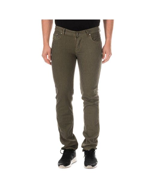 Armand Basi Green Long Straight Cut Low Trousers Agh0025 for men
