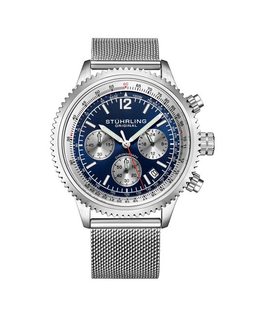 Stuhrling Gray Monaco 4015 44Mm Chronograph for men