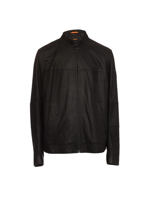 Boss Black Josep1 Leather Biker Jacket for men