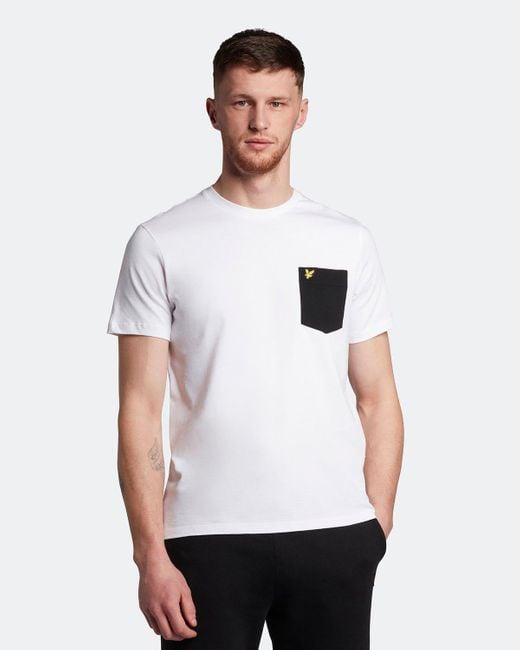 Lyle & Scott T-Shirt Mit Kontrasttaschen in White für Herren
