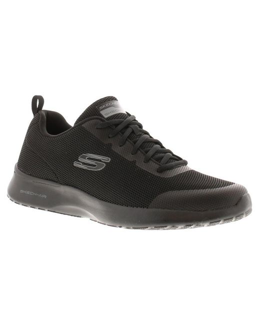Skechers Black Trainers Skech Air Dynamight Lace Up Textile for men