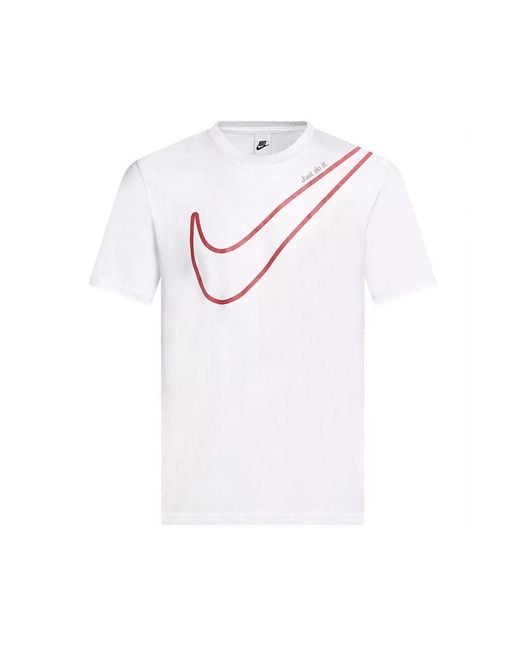 Nike White Just Do It T-Shirt for men