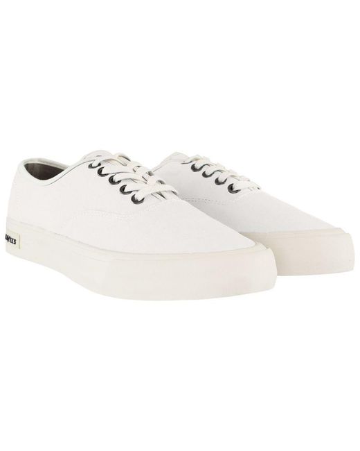 Seavees White Legend Plimsolls for men