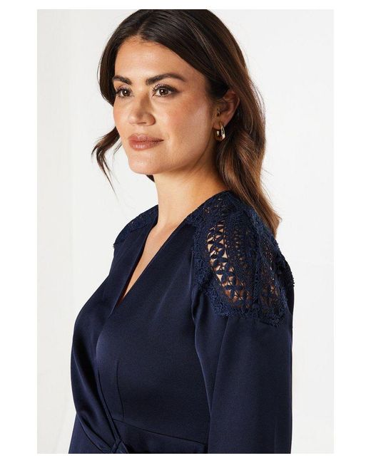 knee length dresses for ladies Wallis Lace Fit And Flare Midi Dress – Rosie Pearl Fashion