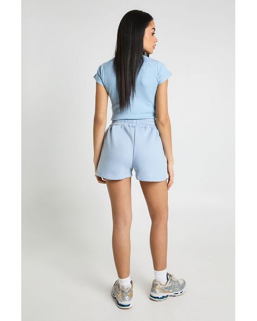 Boohoo Blue Contrast Binding Sweat Short