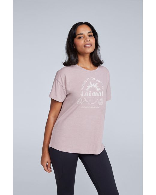 Mountain Warehouse Pink 'Phoenix' Graphic T-Shirt Cotton Summer Casual Tee