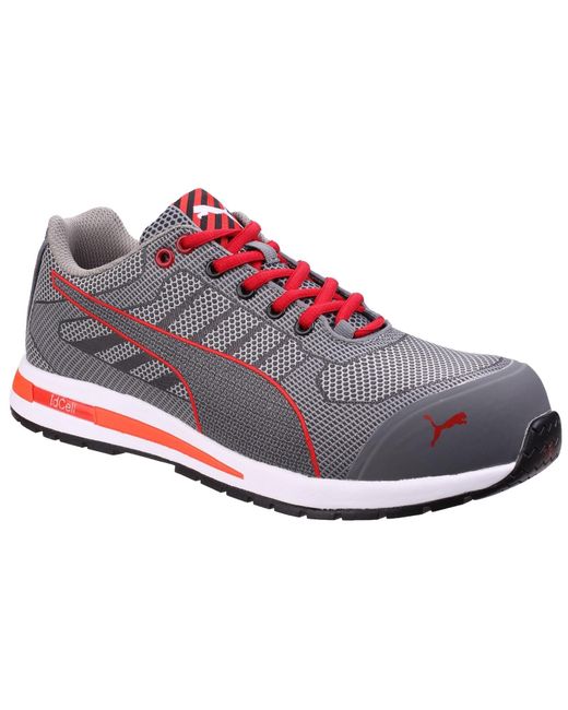 PUMA Gray Xelerate Knit Low Safety Trainer for men