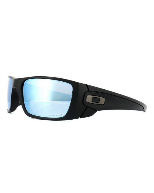Oakley Blue Wrap Matt Prizm Deep Water Polarized Sunglasses for men