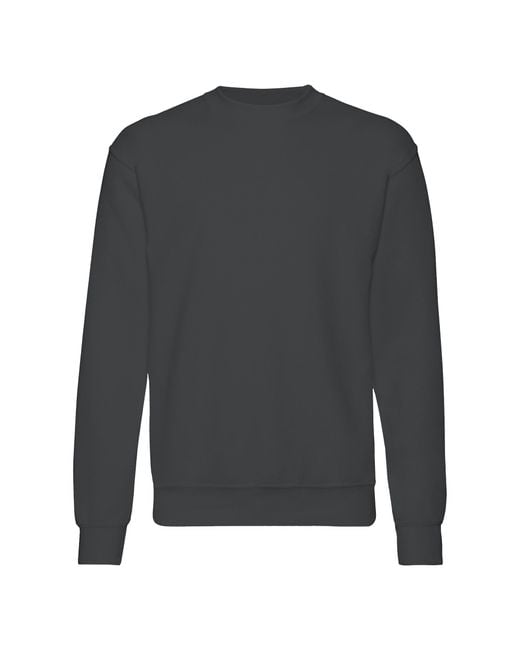 Fruit Of The Loom Gray Set-In Belcoro Yarn Sweatshirt (Light Graphite) for men