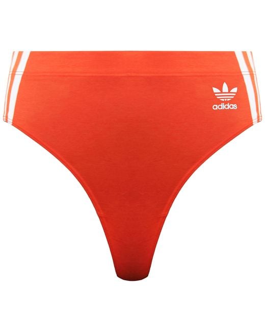 Adidas Black 2-Pack Wide Side Thong Cotton