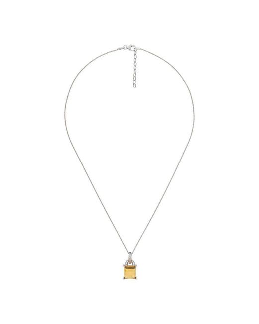 Orphelia Metallic 925 Sterling Set: Chain-Pendant + Earrings