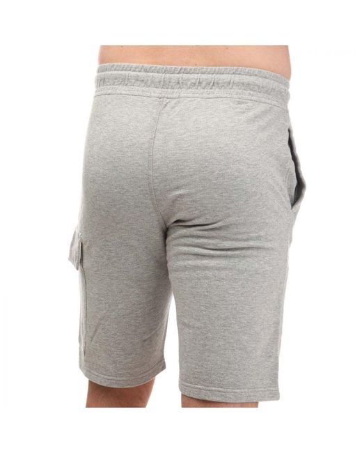 C P Company Gray Light Fleece Utility Shorts for men