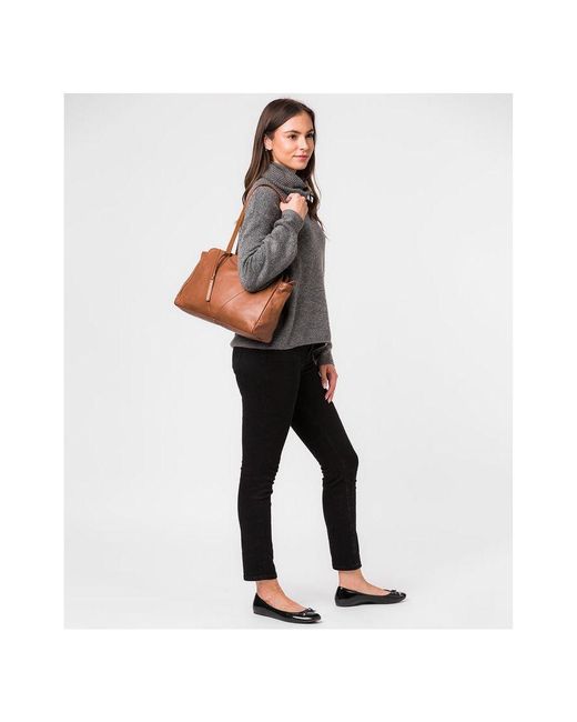 Cultured London Brown 'Astoria' Dark Leather Shoulder Bag
