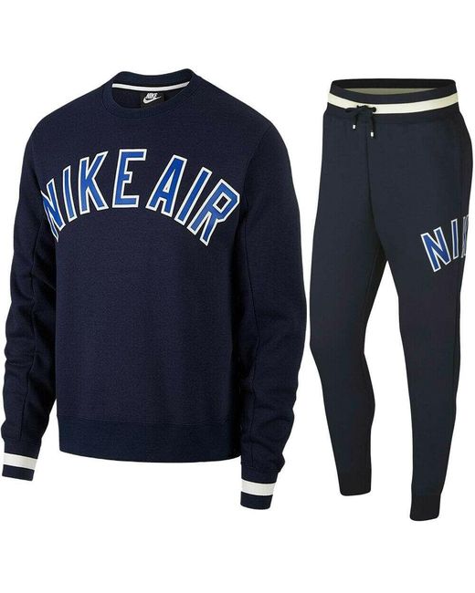 Nike air fleece crew tracksuit sale