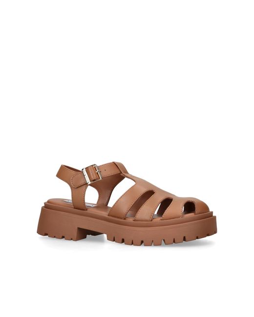 Steve Madden Brown Leather Minsk Sandals