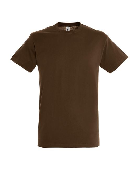 Sol's Brown Regent Short Sleeve T-Shirt (Earth) for men