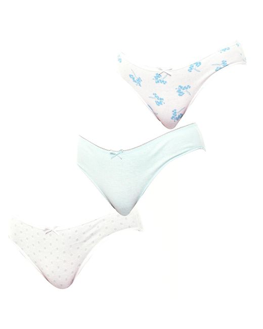 Kisses&Love White Pack Of 3 Kl10000 Cotton Panties