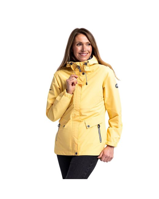 Trespass Yellow Ladies Flourish Waterproof Jacket (Pale Maize)