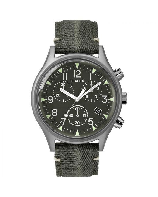 Timex Gray Mk1 Green Watch Tw2r68600 Fabric for men