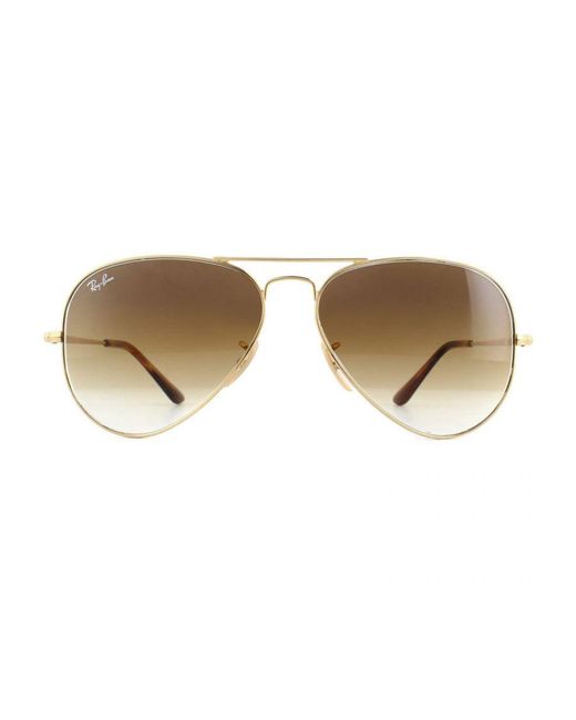 Ray-Ban Natural Sunglasses Aviator Metal Ii Rb3689 914751 Gradient for men