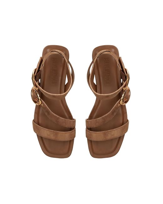 Steve Madden Brown Suede Karmin Sandals