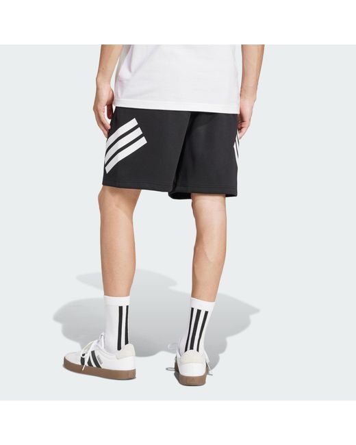 Adidas Black Future Icons 3-Stripes Shorts for men