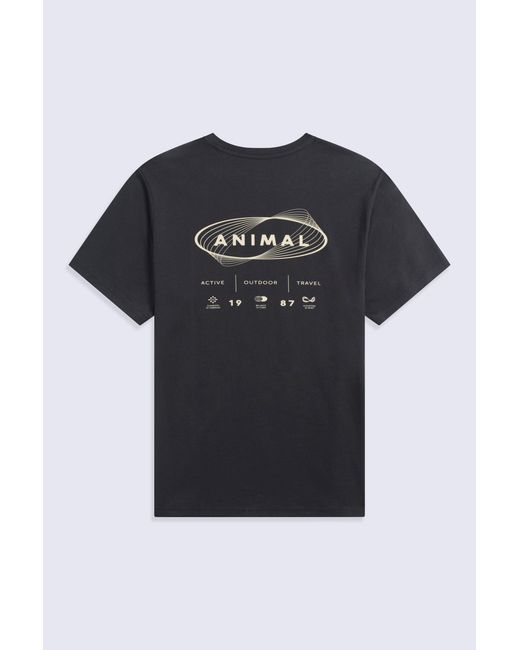 Mountain Warehouse Black 'Chase' Graphic T-Shirt Breathable Summer Casual Tee for men