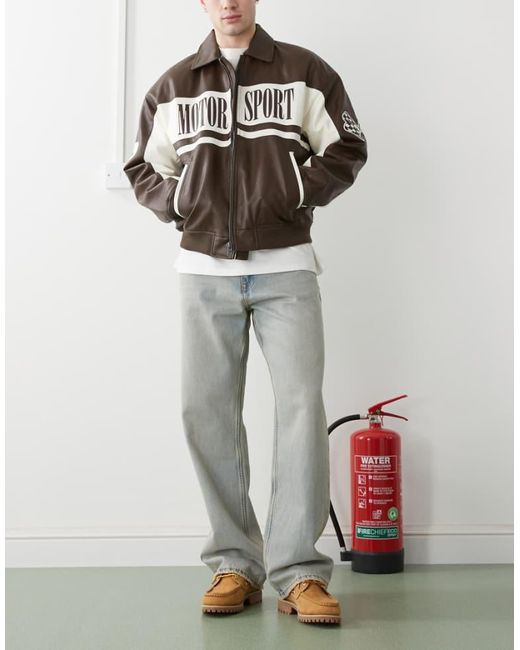 Dr. Denim Gray Omar Wide Relaxed Fit Straight Leg Jeans for men