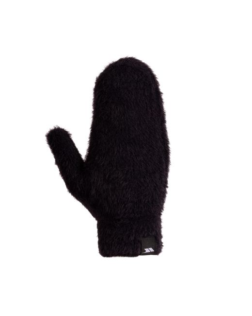 Trespass Black Ladies Seth Knitted Ski Mittens (Dark)