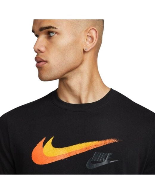 Nike Black Signature Swoosh T-Shirt Cotton for men