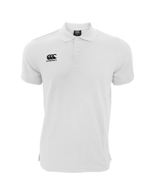 Canterbury White Waimak Short Sleeve Pique Polo Shirt for men