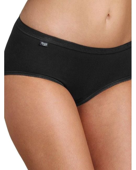 Sloggi Black Basic+ Mid Briefs 4 Pack