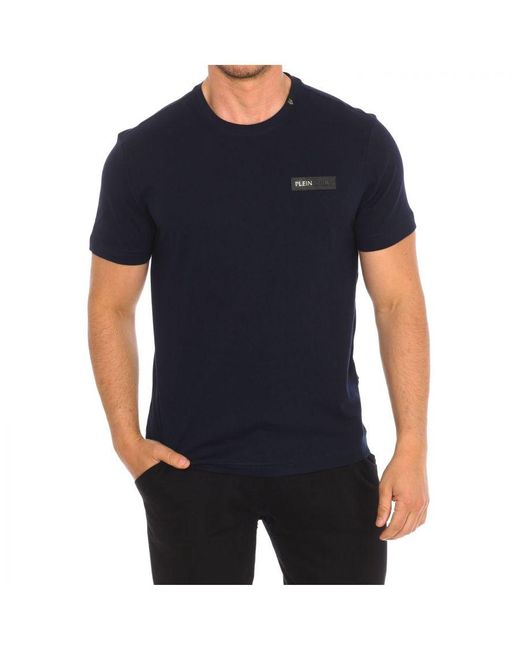 Philipp Plein Blue Tips414 Short Sleeve T-Shirt for men
