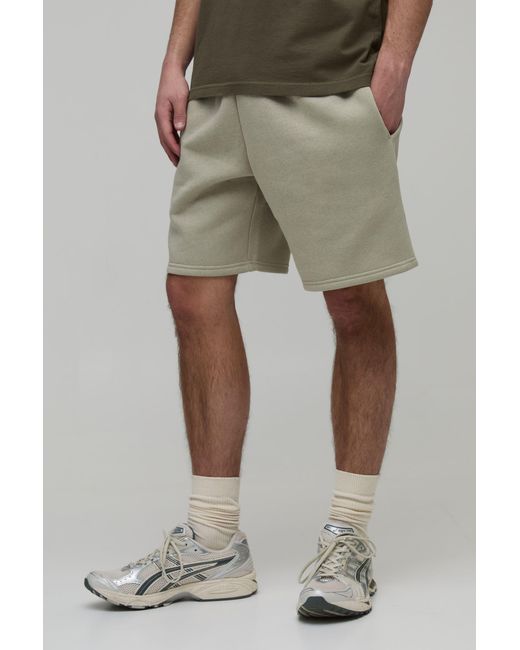 BoohooMAN Green Basic Relaxed Fit Jersey Short for men