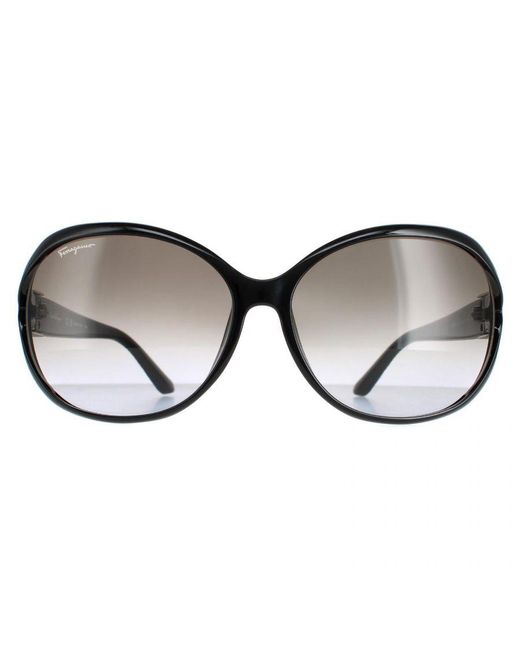 Ferragamo Brown Oval Gradient Sf770Sa