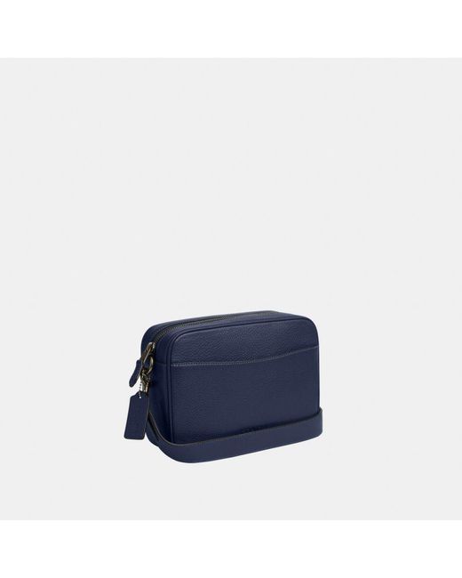 COACH Blue Warner Crossbody Bag In Suede for men