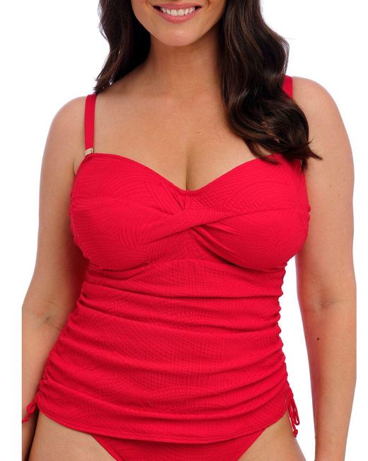 Fantasie Red Ottawa Twist Front Tankini Top