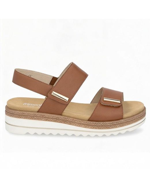 Remonte Brown D0Q59 Ankle Strap Sandals Leather