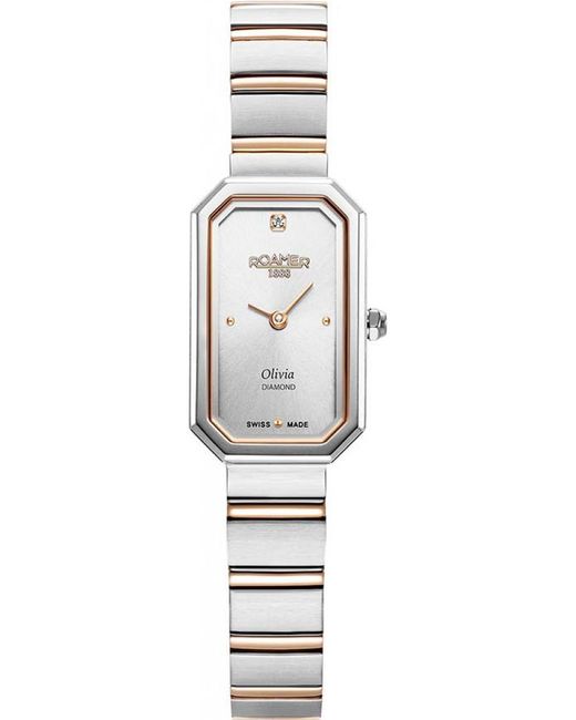 Roamer White 627845-49-19-20 Ladies Olivia Diamond Watch
