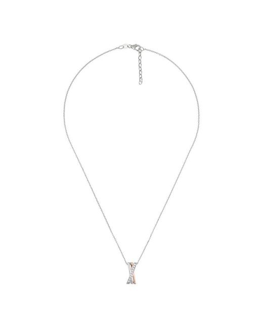 Orphelia Metallic 925 Sterling Chain With Pendant
