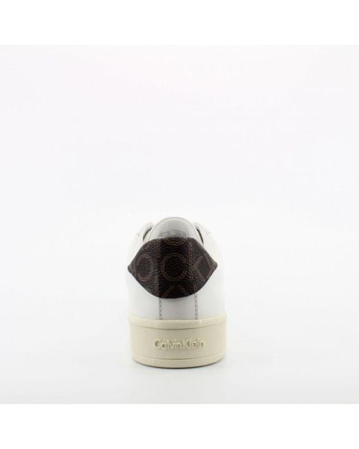 Calvin Klein White Sonia Trainers Leather (Archived)