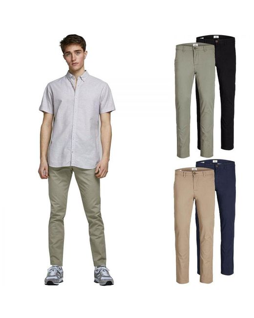 Jack & Jones Blue Jack&Jones Multi-Pack Pants, Marco Paspel Pockets Low Rise Chinos, 2 Pack for men