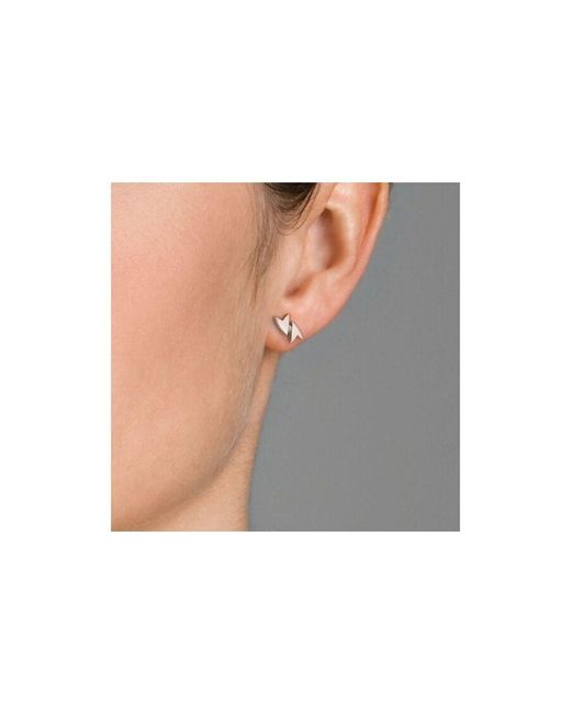 Orphelia White 925 Sterling Stud Earrings