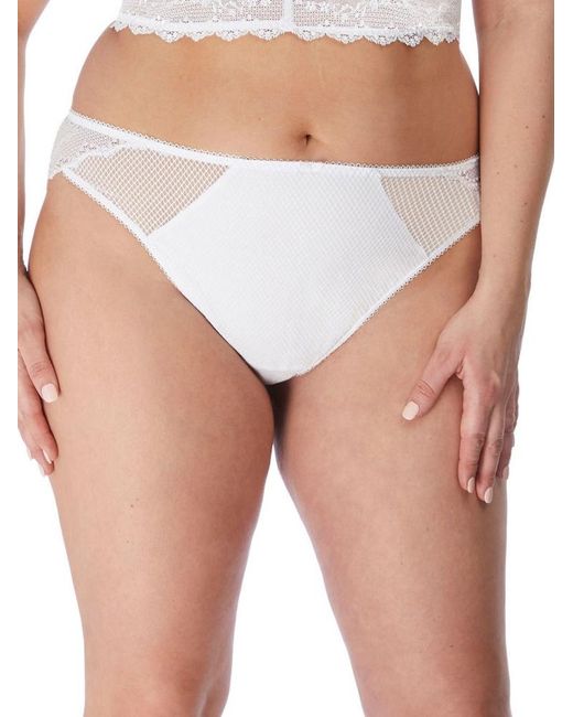 Elomi White Charley Brazilian Brief