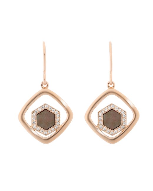 Orphelia Metallic 'Elzia' 925 Sterling Drop Earrings