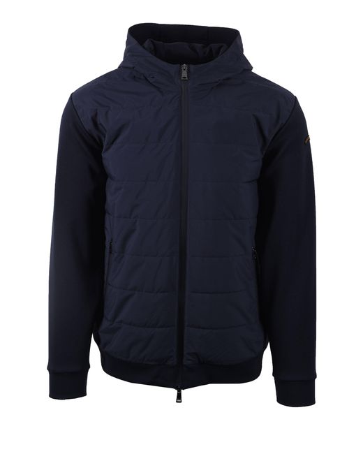 Paul & Shark Blue Full Zip Hybrid Jacket Cotton for men