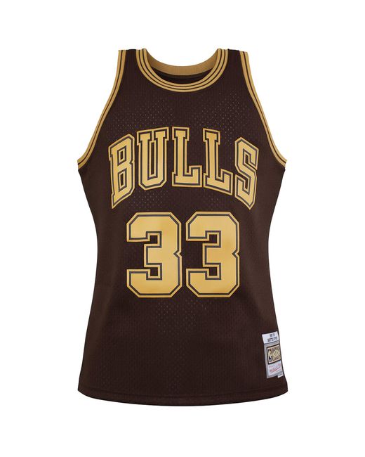 Mitchell & Ness Brown Nba Chicago Bulls 33 Pippen Swingman Jersey for men
