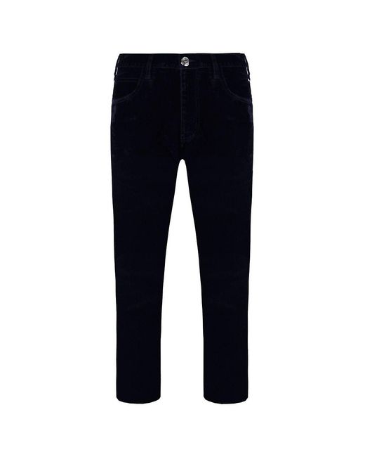 Armani Blue Emporio J20 Skinny Fit Velvet Trousers for men
