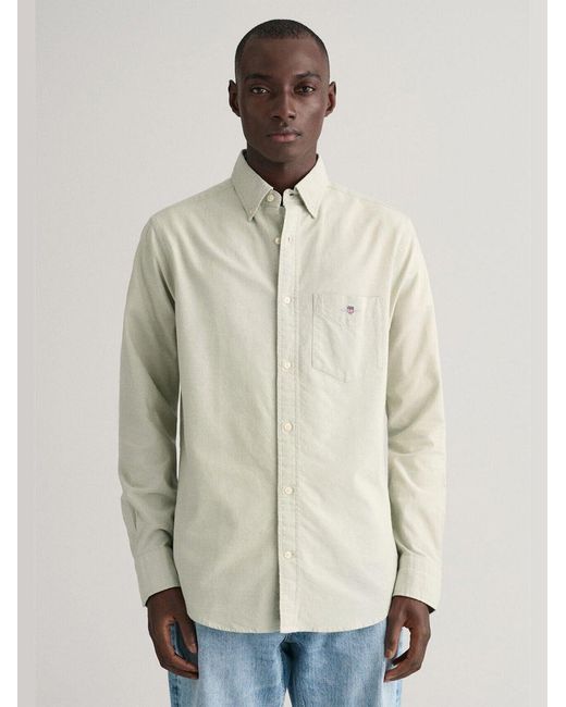 Gant Natural Milky Matcha Classic Oxford Shirt for men