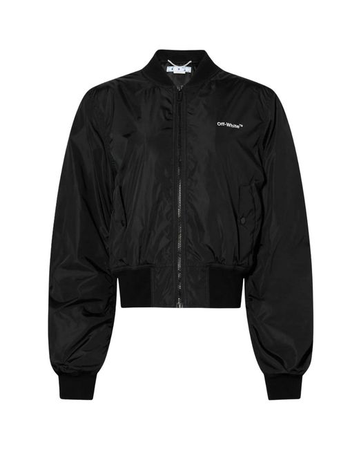 Off-White c/o Virgil Abloh Black Diag Bomber Nylon